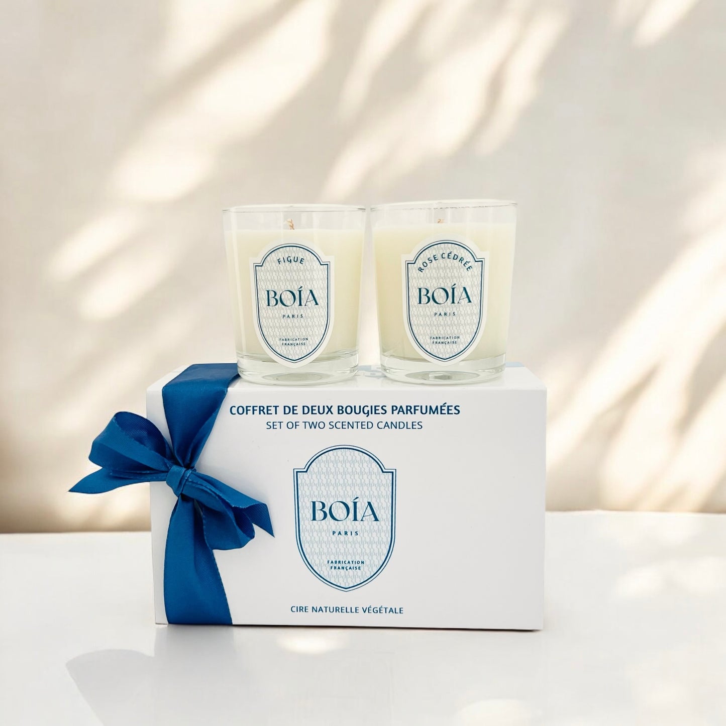 Coffret découverte de 2 bougies 80g - Figue et Rose Cédrée