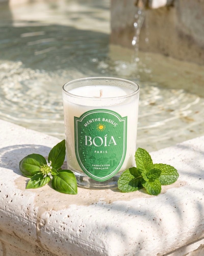 Bougie Menthe Basilic 190g - Édition limitée