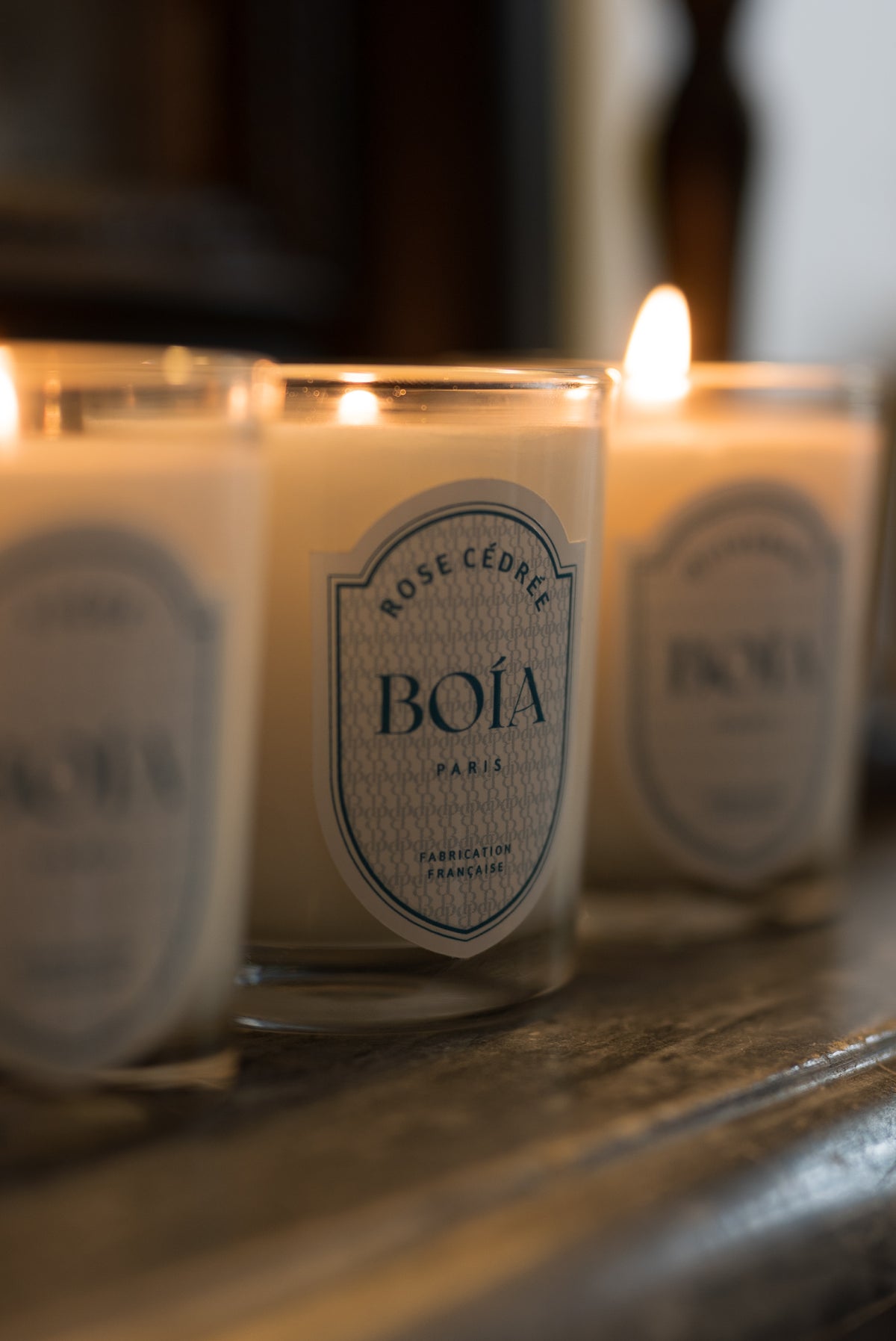 Bougie Rose Cédrée 80g